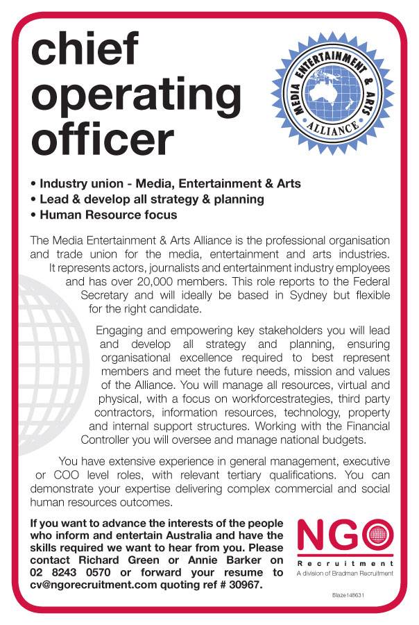 Chief Operating Officer #